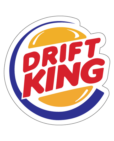 Sticker JDM Drift King parodie Burger King