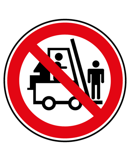 Decal passenger transport prohibited