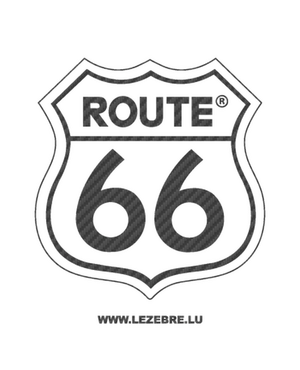 Route 66 Carbon Decal