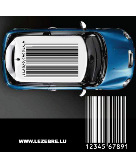 Barcode Car Roof Decal