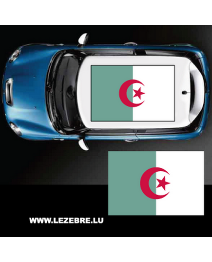 Sticker Toit Auto Drapeau Algérie