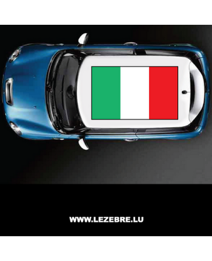 Sticker Autodach Flagge Italienn