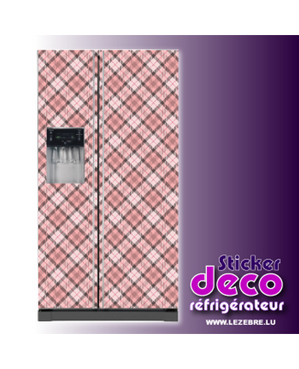 Kühlschrankaufkleber Burberry-Muster Rosa