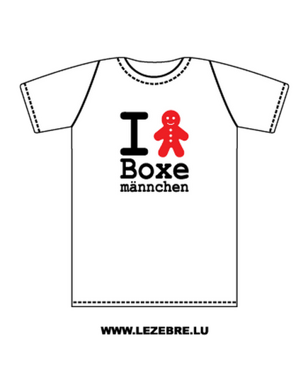 T-Shirt I love Boxemännchen
