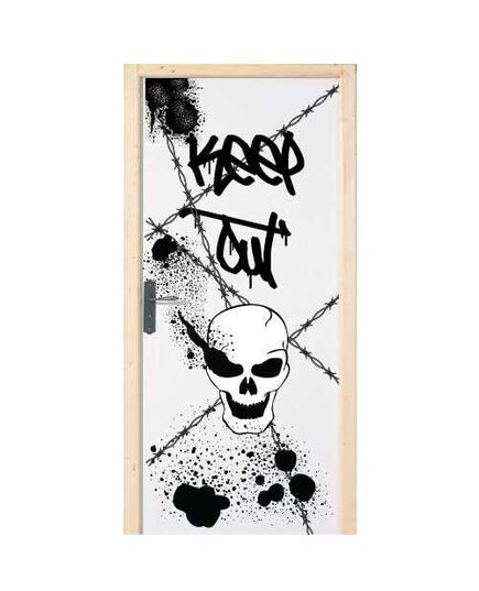 KEEP OUT door decal
