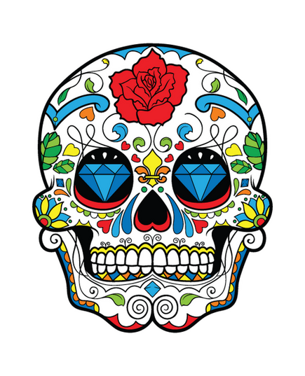 Mexican Skull Decal