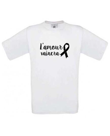 T-shirt L'amour vaincra - Paix ruban noir deuil