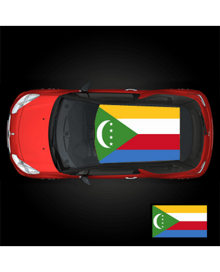 Sticker Deko Autodach Flagge des Comoros