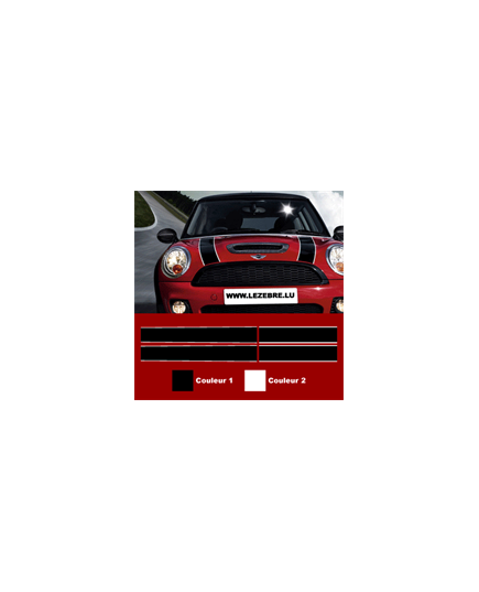 Sticker Banden Mini Cooper Motorhaube / Kofferraum (2001-2009)