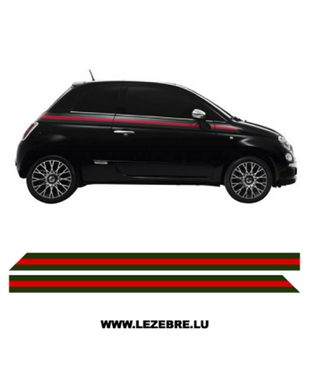 Kit Stickers Bandes Latérales Fiat 500 Style Gucci