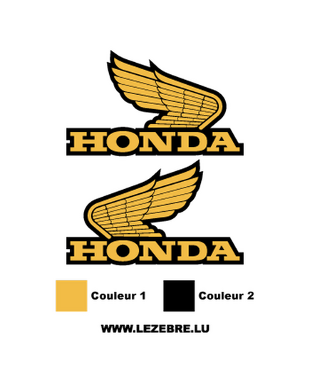 Set von 2 Stickern Honda Logo Ancien