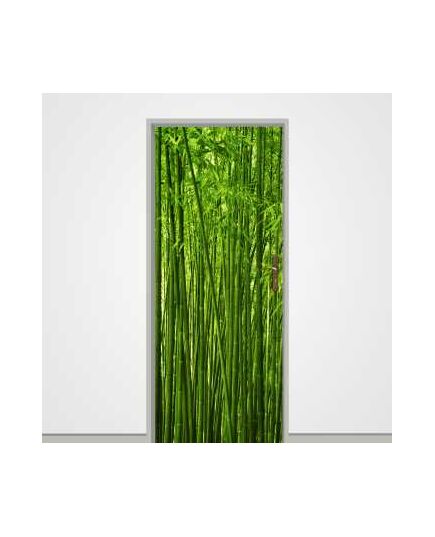 Bamboo forest door decal