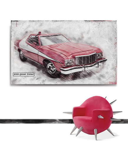 TablEau Fiat Grand Torino, inspiration du film Starsky et Hutch