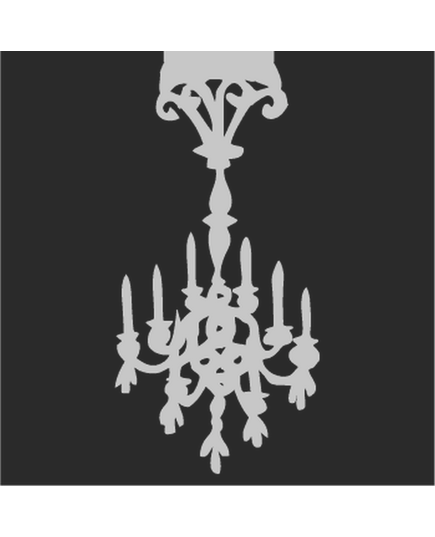 Candle Chandelier Decal