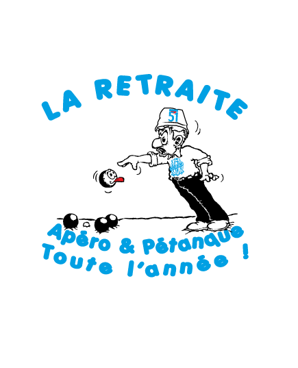 Tee shirt Retraite, Pastis, Pétanque, Foot