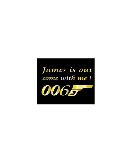 Casquette 006 James is Out parodie 007 Bond