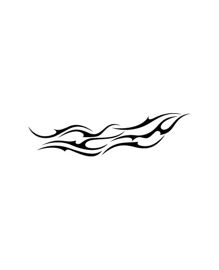 Flame Curved Decal 01