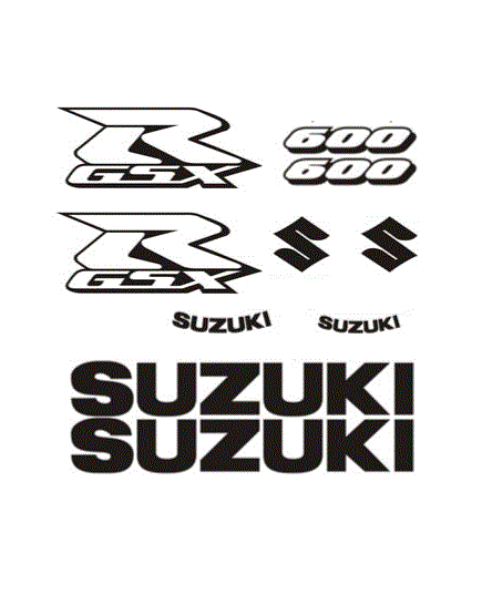 SUZUKI GSX R 600 decals set