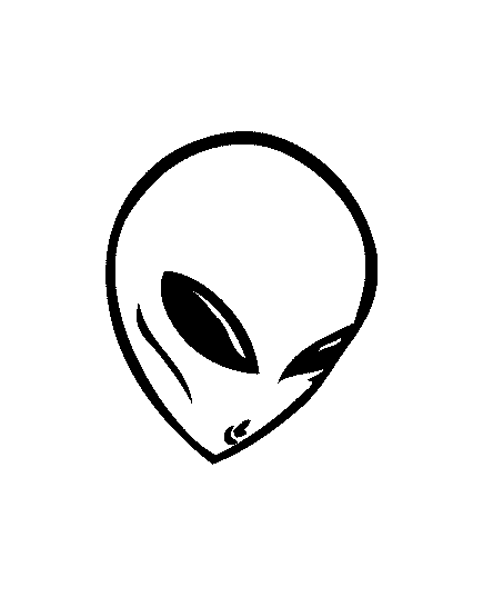Sticker Dekorativ Martien Alien