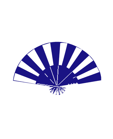 Chinese Hand Fan Decal 2