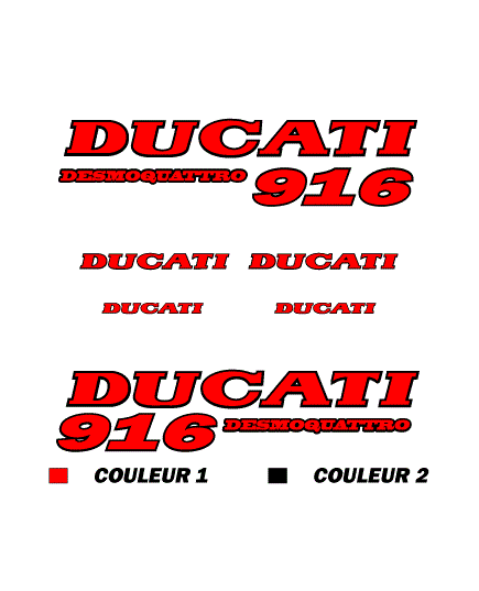 Kit Sticker Ducati 916 Desmoquattro