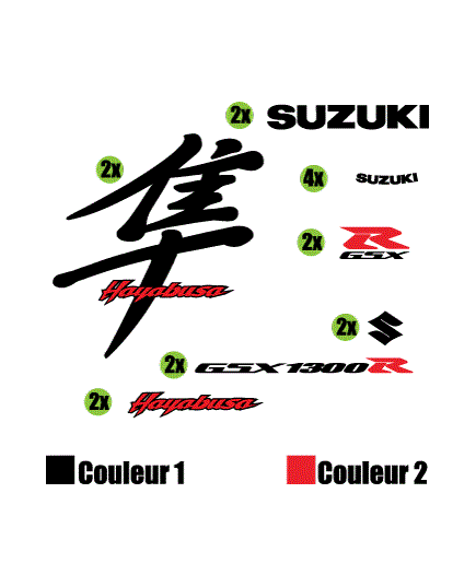 Suzuki Hayabusa Kanji Decals set