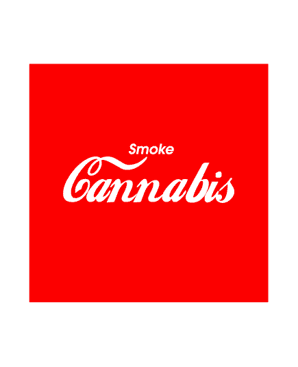 T-Shirt Smoke Cannabis Parodie Coca-Cola