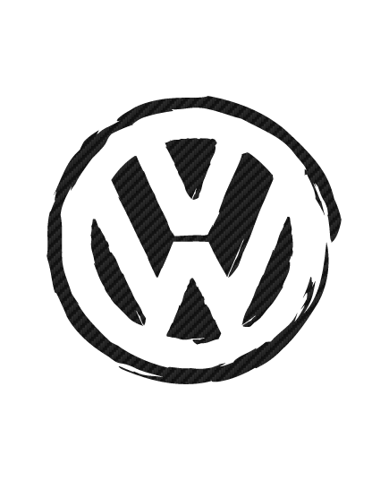 Sticker Karbon VW Volkswagen logo urbain