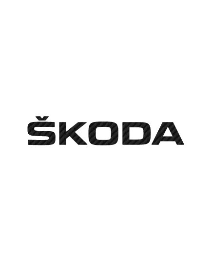 Sticker Carbone Skoda Logo 2