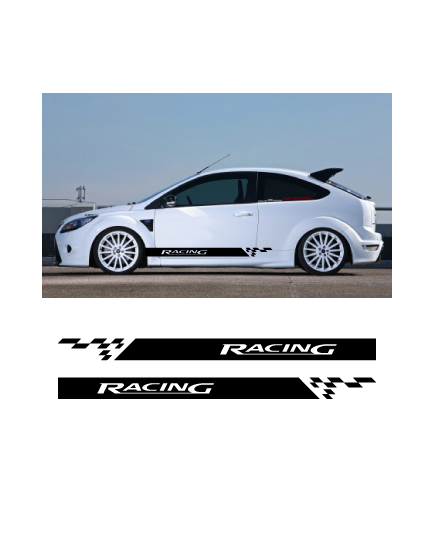 Car side Ford Racing stripes stickers set