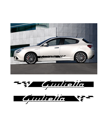 Car side Alfa Romeo Giulietta stripes stickers set