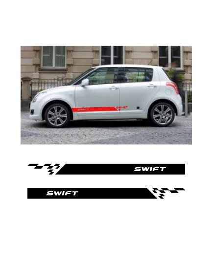 Kit Stickers Bandes Bas de Caisse Suzuki Swift
