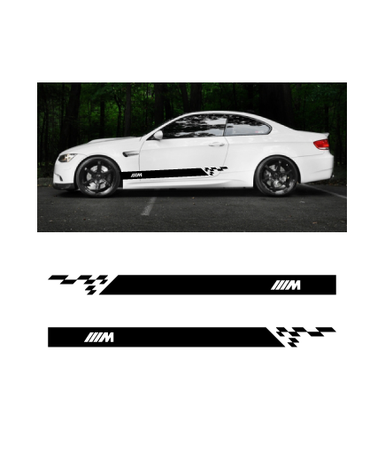 Kit Stickers Bandes Bas de Caisse BMW M Series