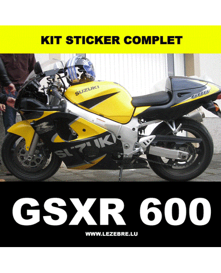Kit Stickers Suzuki GSX R 600 Complet