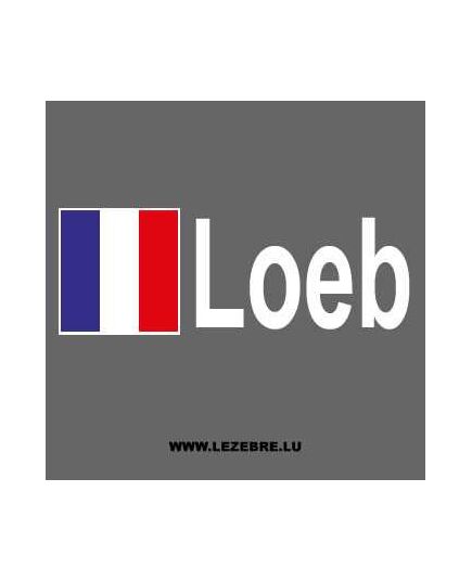 2x French Flag Rally Pilot Loeb Custom Decals