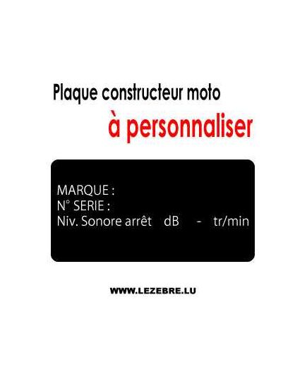Motorcycle Manufacturer Plate Label Decal