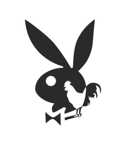 Sticker Mini Playboy Bunny Coq Français