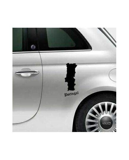 Portugal Silhouette Fiat 500 Decal
