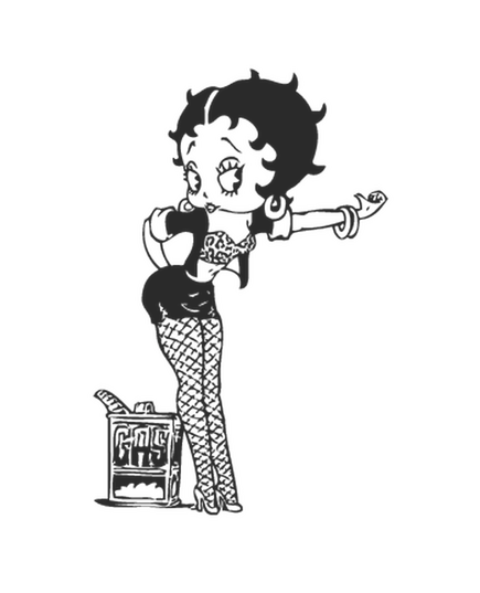 Betty Boop Fiat 500 Decal 3