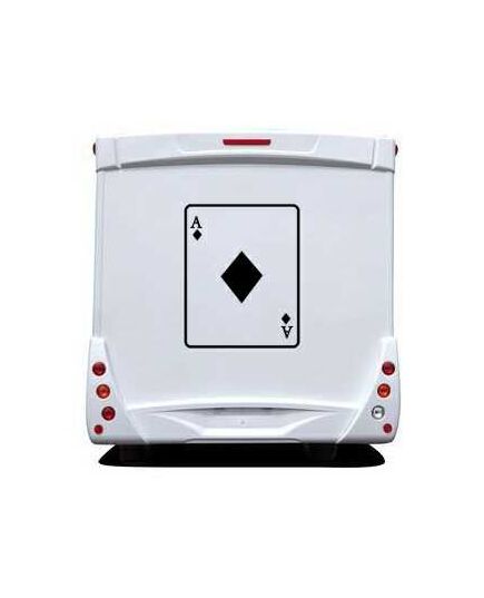 Ace of Diamonds Card Camping Car Decal