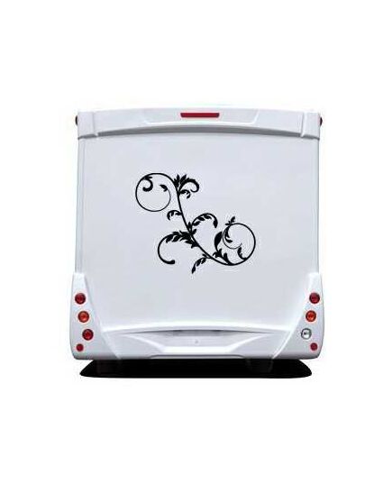 Sticker Camping Car Deco Floral Ornement
