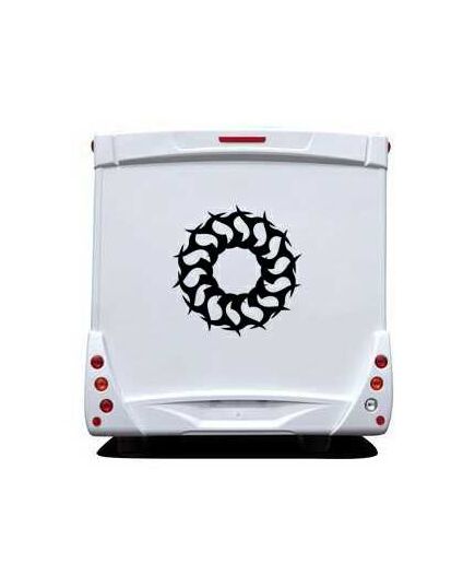 Sticker Camping Car Cercle Tribal