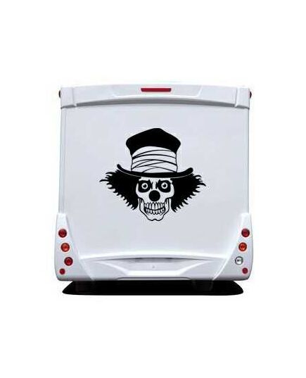 Sticker Wohnwagen/Wohnmobil Totenkopf Clown