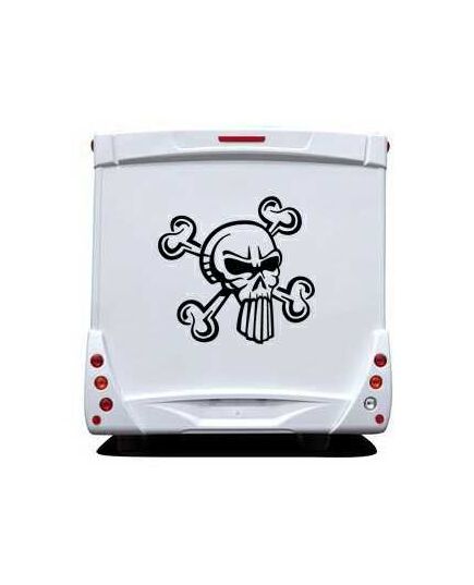 Punisher Skull Camping Car Decal 28