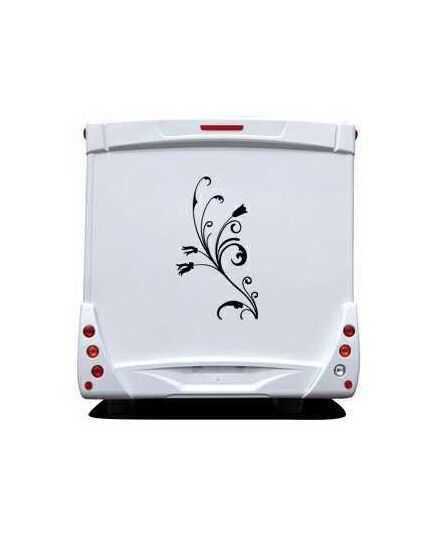 Design flowers element Camping Car Decal 2