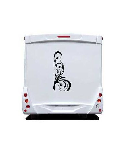 Design flowers element Camping Car Decal 3