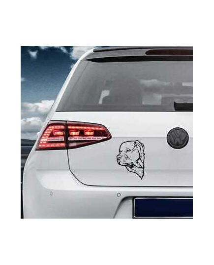 Sticker VW Golf Pit Bull Hund