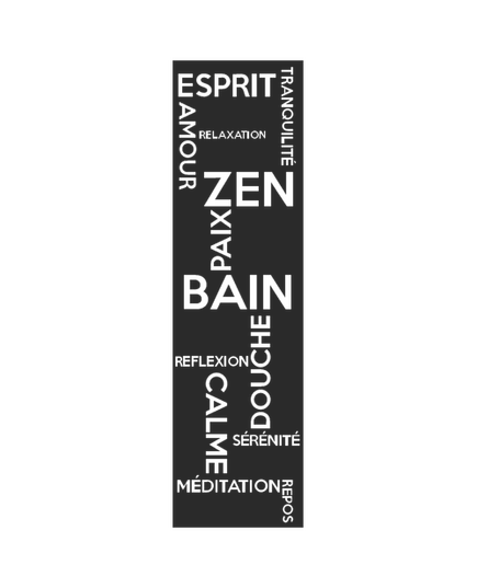 Bain Zen shower door decal