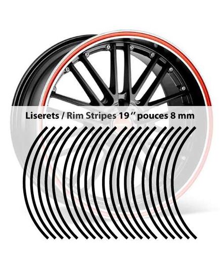 Rim stripes 8 mm wheel 19 inches stickers