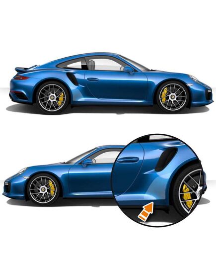 Porsche 911 Turbo Side Protection Transparent Decals Set